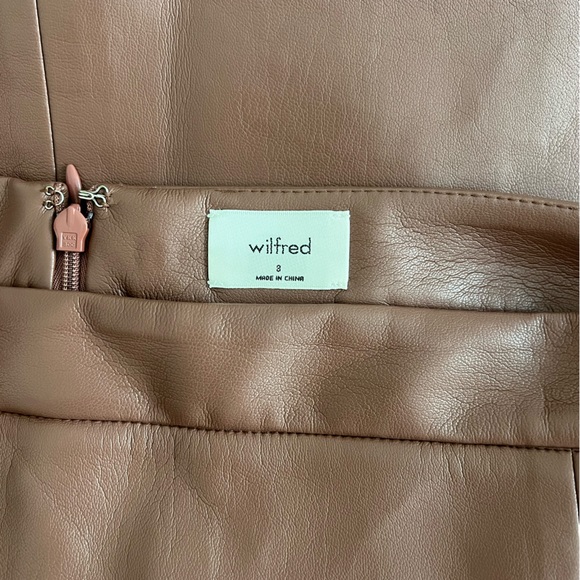 Aritzia Wilfred Patio Mini Skirt- Cognac - Picture 7 of 12